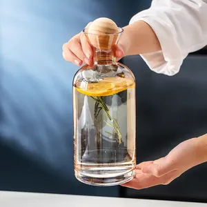 <span class=keywords><strong>Carafe</strong></span> en verre couleur cristal faite à la main pichet à eau bouilloire avec couvercle pour verres - Product Image 5