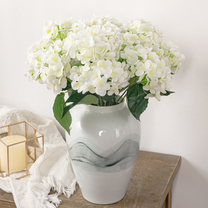 High Simulation Silk Artificial Hydrangea Flowers Soft Fake <strong>Flo</strong> for Wedding Thanksgiving Christmas Home Decoration - Product Image 4
