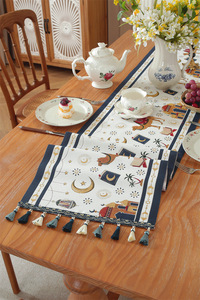 2026 Eid Ramadan Mubarak Moon Star impreso Jacquard <span class=keywords><strong>camino</strong></span> <span class=keywords><strong>de</strong></span> <span class=keywords><strong>mesa</strong></span> 35*220cm musulmán decoración del hogar Festival diseño - Product Image 4