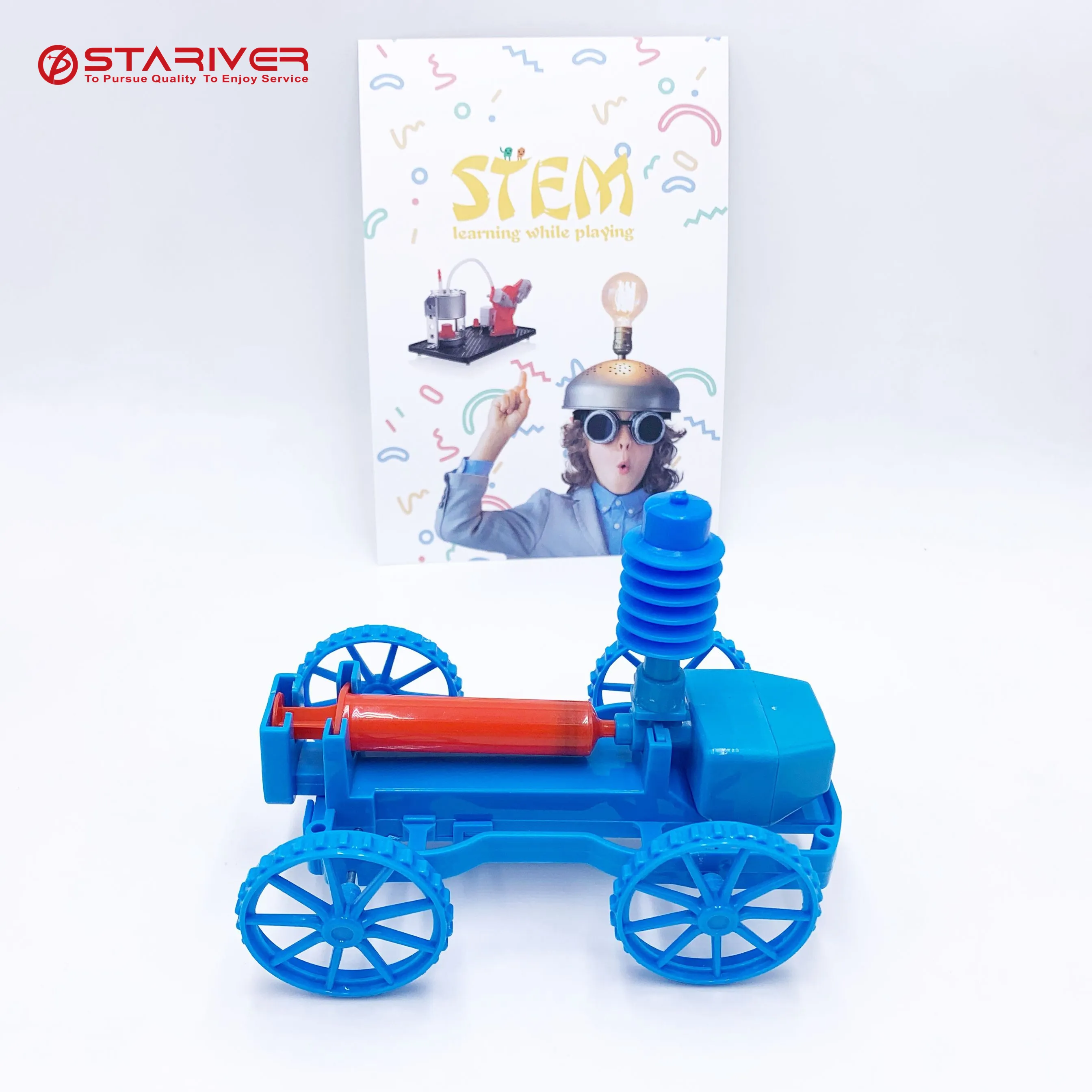 DIY stem educational toys physics science kit DIY Power Car for home school learning