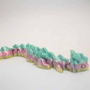 Dragón de Fantasía Impreso en 3D, Adorable Muñeco de Dragón con Cuernos, Juguete Decorativo, Regalo Creativo de Moda, Hecho a Mano en Plástico - Product Image 3