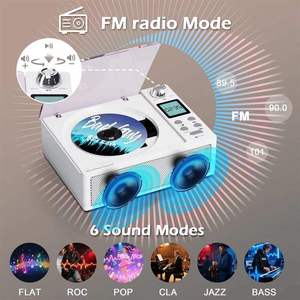 Reproductor de CD portátil de escritorio, control remoto, altavoz incorporado, pantalla LCD, cubierta a prueba de polvo, sonido HiFi para el hogar, oficina, estudiantes - Product Image 4