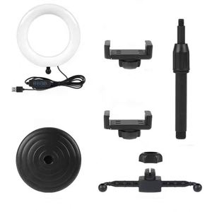 Hot Selling 6inch Mini Ring Light Portable Waterproof Dual Phone Live Streaming Stand Card Clip Mounting Clip Card Bed - Product Image 5