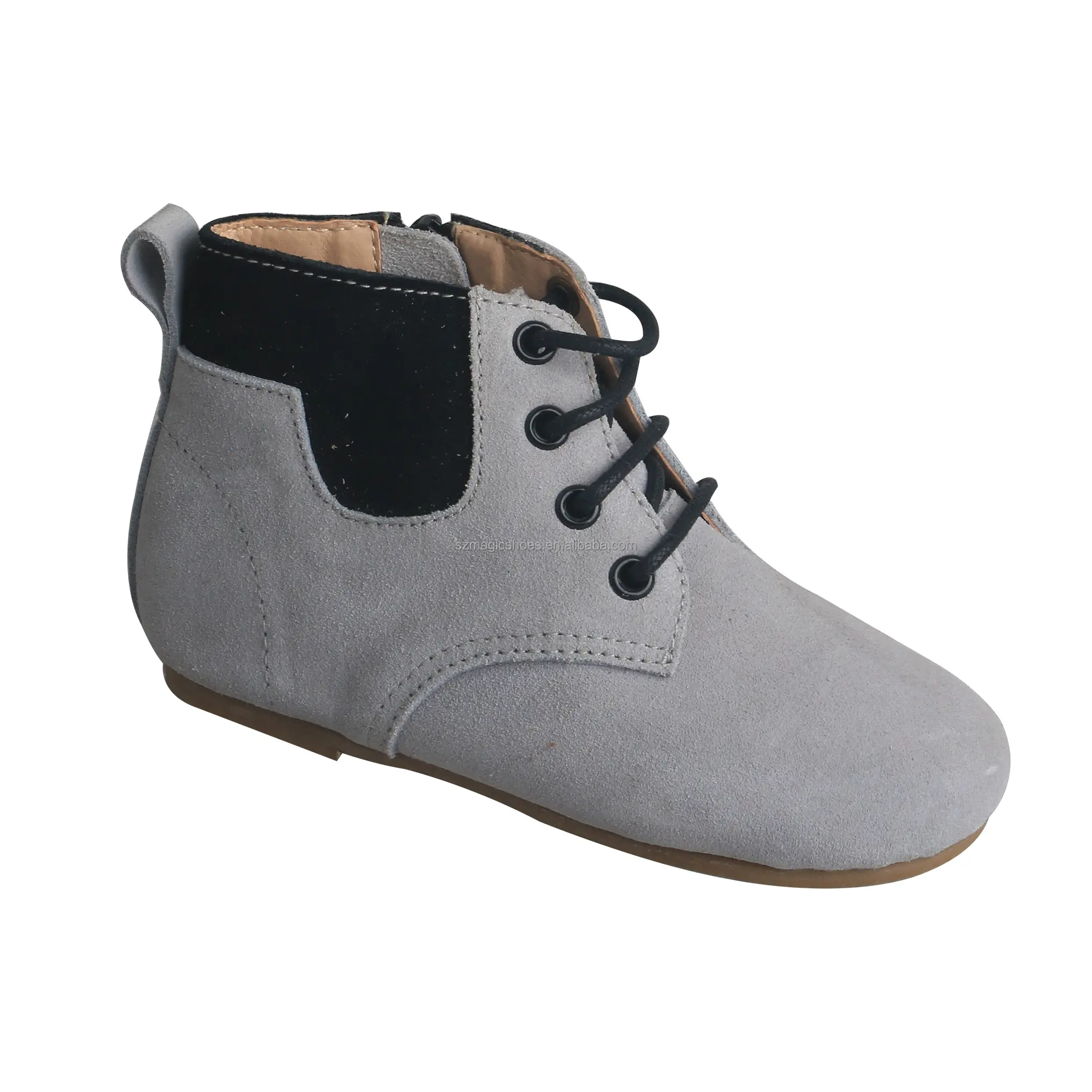Wholesale Mix Sizes Customized Suede leather Shoes Lovely Fancy Handmade Flexible Durable Leather Kids Boots