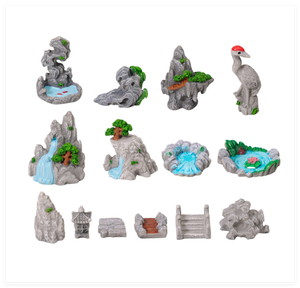 Maison de poupée en résine, jardin, étang, cascade, fontaine d'eau, <span class=keywords><strong>piscine</strong></span>, tour, aquarium, ornement, décoration, figurine et miniatures, jouet pour enfant - Product Image 3