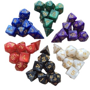 Lot de 7 dés de calcul de vie polyédriques TRPG DND Jeu de rôle en plastique créatif de 7 pièces en plastique de haute qualité - Product Image 5