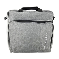 Sac d'accessoires pour console PS4/PS4 Slim/PS4 Pro, durable, portable, grande capacité, en nylon, avec fermeture éclair, poignée et bandoulière (résistant à l'eau)