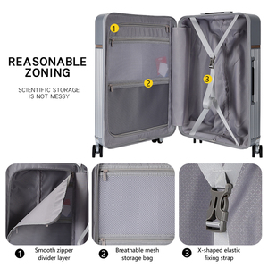 Set Koper PC OMASKA Tas Perjalanan PC Fashion Travel 20 24 28 Inch Koper Pria PC - Product Image 5