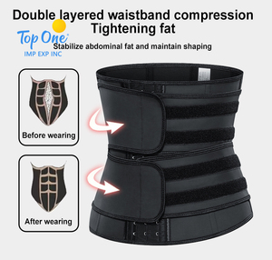 Custom Women's Tummy Shaper Double Belt Waist Cincher Corset Body Slimming Waist Trainer - Product Image 2