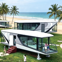 Capsule spatiale préfabriquée à faible coût en panneaux sandwich pour hôtel, bureau, magasin et villa