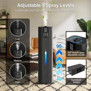 8L Top Fill Electric French Aromatherapy Smart Ultrasonic <b>Humidifier</b> Cool Warm <b>Mist</b> Floor Stand App-Controlled Remote Hotel - Product Image 4
