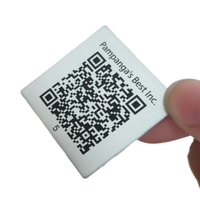 RVS QR-codeplaat met aangepaste asset-ID label voor buitenmachines, gereedschap en faciliteitsapparatuur