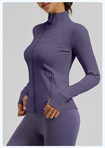 Camiseta Deportiva de Manga Larga para Mujer, con Bolsillos, Elástica, Transpirable, de Secado Rápido, para Yoga, Running y Deportes - Product Image 4