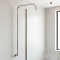 Colonne de douche murale en acier inoxydable chromé avec bras de douche, robinets thermostatiques, jet de pluie, pour usage hôtelier, sécurité garantie