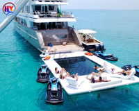 Bateau gonflable flottant avec filet pour la natation en mer, piscine gonflable avec filet
