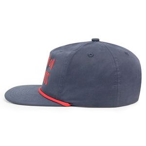 Bán Buôn Trống Đồng Bằng 256 Hat Rope Snapback Cap Thấp Vương Miện Năm-Bảng Điều Chỉnh Vành Phẳng Mềm Hàng Đầu Nylon Sợi Dây Thừng Mũ - Product Image 6
