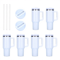 Entrepôt américain RTS 20 Pack 40oz 2.0 Tasse à double paroi en acier inoxydable à isolation sous vide grande capacité pour sublimation avec poignée