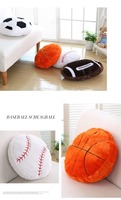 Coussin de baseball créatif personnalisable, jouet en peluche de basketball réaliste, coussin de canapé, poupée, cadeau