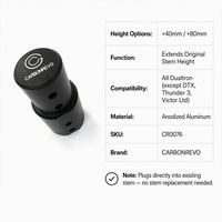Extension de Guidon Carbonrevo Dualtron pour Trottinette – Performance Stable pour la Conduite Tout-Terrain, Résistante à l'Usure