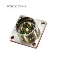Connecteur hermétique PSCCONN série MX MX23J4Z, fiche et prise 4 broches, coque en acier inoxydable, connecteur aviation verre-métal