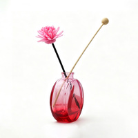 Flacon diffuseur d'arômes rond de 90 ml pour la maison, en verre vide personnalisé, de luxe, pour diffuseur à bâtonnets