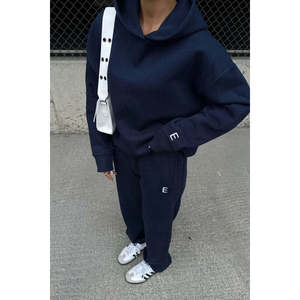 Ensemble de survêtement d'hiver pour homme, bleu marine, coupe-vent, respirant, avec impression personnalisée 'E' et technique de sublimation, taille XL - Product Image 2