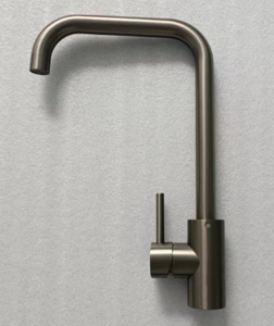 Modern Single Handle Kitchen Faucet Brushed Nickel Deck <b>Mounted</b> Pull Down <b>Spray</b> Contemporary Design 6-7.9in 304 Stainless Steel - Product Image 6