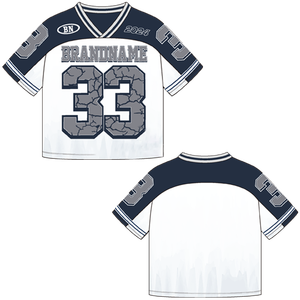 เสื้อฟุตบอลบาสเก็ตบอลทรงหลวมพิมพ์ลายดิจิทัลคุณภาพสูงสำหรับผู้ชาย ผ้าฝ้าย 100% แบบสั่งทำพิเศษ - Product Image 2