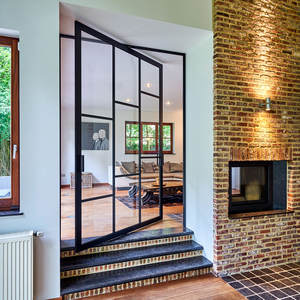 Grande <span class=keywords><strong>porte</strong></span> <span class=keywords><strong>d</strong></span>'<span class=keywords><strong>entrée</strong></span> française moderne avec verre isolant Low-E transparent pour salle de bain insonorisée de ferme et <span class=keywords><strong>entrée</strong></span> de villa - Product Image 6