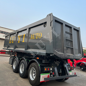 Thường xuyên xuất khẩu Heavy Duty 3 trục 40 mét khối 60 tấn gỗ sỏi haulage phía sau Tipping bán Trailer cho bán - Product Image 5