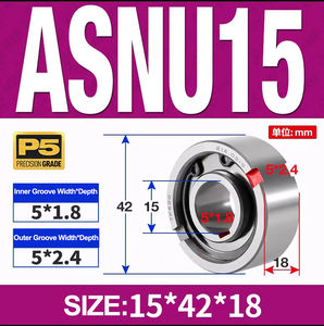 ตลับลูกปืนแบบทางเดียว ASNU15 ต้องใช้คลัตช์กันกลับ ตลับลูกปืน ASNU <span class=keywords><strong>15</strong></span> <span class=keywords><strong>NFS</strong></span> <span class=keywords><strong>15</strong></span> TFS <span class=keywords><strong>15</strong></span> - Product Image 2