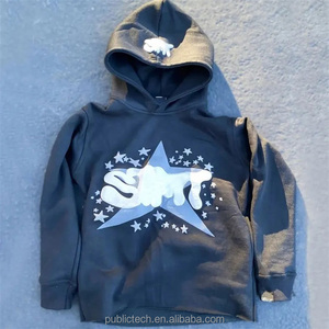 Sudadera con capucha personalizada del fabricante al por mayor, sudaderas con capucha personalizadas con dobladillo crudo sin bolsillos y lavado ácido de gran tamaño - Product Image 2