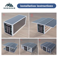 Plan d'étage de maison préfabriquée modulaire de luxe extensible de 20 pieds, application de villa familiale préfabriquée de petite taille avec 2-3 chambres