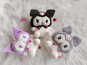 Commercio all'ingrosso della fabbrica 24cm Sanrios borsa di peluche gattino melodia <span class=keywords><strong>Kuromi</strong></span> Cinnamoroll punto Pikachu Bag zaino di peluche - Product Image 6