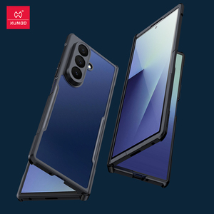 Xundd étui magnétique pour <span class=keywords><strong>Samsung</strong></span> <span class=keywords><strong>Galaxy</strong></span> <span class=keywords><strong>Z</strong></span> Fold 7 6 5 <span class=keywords><strong>4</strong></span> 3 étui antichoc transparent avec écran en verre trempé - Product Image 4