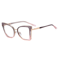 MS 82167 2024 Nuevas Gafas de Mujer con Marco de Mariposa TR90+Metal, Gafas Ópticas con Protección Anti-Luz Azul, Diseño Colorido Personalizado