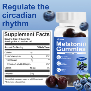 Gummies de mélatonine OEM ODM en marque blanche : Améliorez la qualité du sommeil, favorisez la relaxation, complément naturel pour le sommeil, vente en gros directe usine - Product Image 2