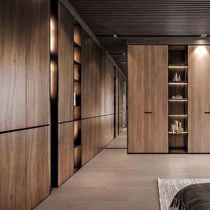 Garde-robe de chambre à coucher modulaire personnalisée en bois Design moderne Meuble d'entrepôt - Product Image 4