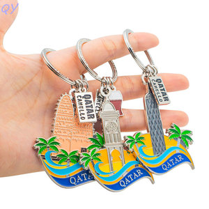 QY <b>Metal</b> <b>Key</b> <b>Chain</b> Custom Enamel Travel Souvenir Keyring City Landmark Pendant Gift bag charm - Product Image 1