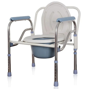 Chaise de toilette pliante en acier moderne, hauteur réglable, chaise d'extérieur - Product Image 2