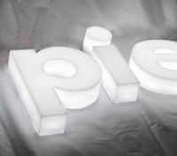 Letras acrílicas 3D personalizadas para exteriores con logotipo, letrero luminoso LED con letras de canal, letras iluminadas de aluminio, letrero luminoso.