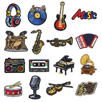 Patchs brodés vintage style hip-hop pour vêtements, idéaux pour les amateurs de musique