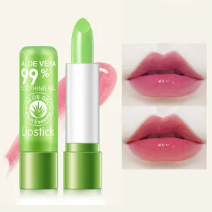 Custom Vitamin E Temperature Change Magic Therapy Private Label Aloe Vera Lipstick Lip Tint Color Changing Tinted Lip Care Balm