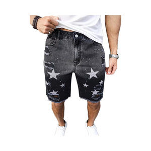 Pantalones Cortos de Mezclilla para Hombre, Cómodos y Juveniles, con Logotipo Personalizado, Casuales, de Alta Calidad, Simples, de Algodón - Product Image 1