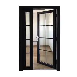 Противомоскитная противокражная одинарная и двойная створчатая дверь с противомоскитной сеткой алюминиевая французская дверь