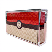 Boîte de collection d'estampes Pokémon en acrylique personnalisée Xinjinda, vitrine portable avec aimants puissants, surface polie