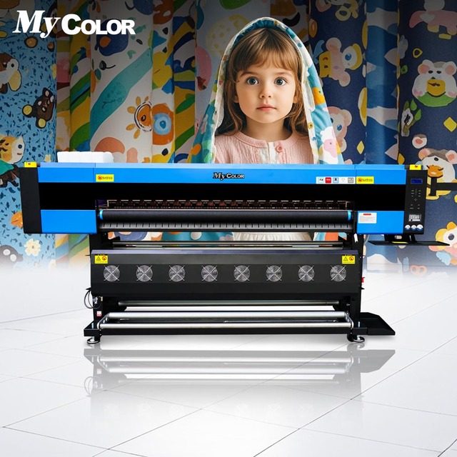 New Full-Automatic All-In-One Sublimation Printer 1.8m Wide Format for I3200A1*4 Head 3200dpi for T-shirt Fabric Flag Printing
