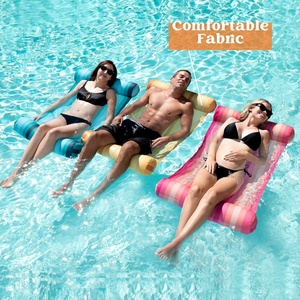 PVC Inflatable Water Hammock 46*27 Inch Cyan Orange Red Colors for Adults Swimming <b>Pool</b> Float Outdoor Beach Summer Party Fun - Product Image 5