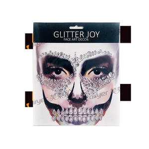 Bijou de <span class=keywords><strong>maquillage</strong></span> en <span class=keywords><strong>strass</strong></span>, thème <span class=keywords><strong>Halloween</strong></span>, bijou de visage, avec Gem crâne, autocollant de tatouage des dents, pour carnaval, Art corporel, <span class=keywords><strong>maquillage</strong></span> - Product Image 6