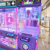 Machine à pinces d'arcade personnalisée en plastique pour jouets en peluche, cadeaux, poupées, jeu de grue, distributeur automatique pour enfants, usage intérieur, garantie 1 an